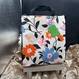 Kate Spade Floral Women's lunch Bag - Black, White, Pink, Orange, Blue